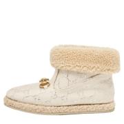 Pre-owned Canvas boots Gucci Vintage , Beige , Dames