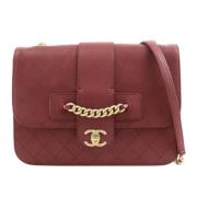 Pre-owned Leather chanel-bags Chanel Vintage , Red , Dames