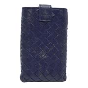 Pre-owned Leather home-office Bottega Veneta Vintage , Blue , Dames