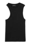 Schep Asymmetrische Tank Top Axel Arigato , Black , Dames