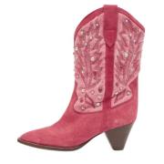 Pre-owned Suede boots Isabel Marant Pre-owned , Pink , Dames
