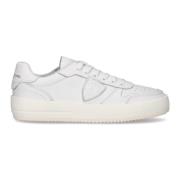 Geperforeerde leren sneakers met logodetail Philippe Model , White , H...