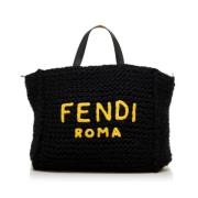 Pre-owned Wool handbags Fendi Vintage , Black , Dames