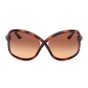 Klassieke Vlinder Zonnebril Bruin Havana Tom Ford , Brown , Dames