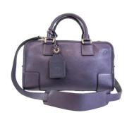 Pre-owned Leather handbags Loewe Pre-owned , Purple , Dames