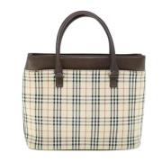 Pre-owned Canvas totes Burberry Vintage , Beige , Dames