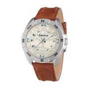 Crème Leren Quartz Horloge, 5Atm Timberland , Gray , Heren