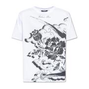 Bedrukt T-shirt Balmain , White , Heren