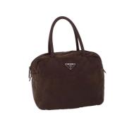 Pre-owned Nylon handbags Prada Vintage , Brown , Dames