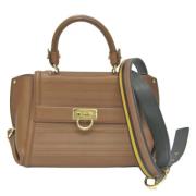 Pre-owned Leather handbags Salvatore Ferragamo Pre-owned , Brown , Dam...