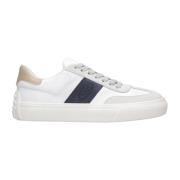 Witte leren sneakers met suède inzetstukken Tod's , Multicolor , Heren