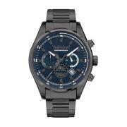 Blauw Stalen Quartz Horloge, 5Atm Timberland , Gray , Heren
