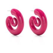 Kersenroze Serpent Hoops Panconesi , Pink , Dames