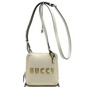 Pre-owned Leather shoulder-bags Gucci Vintage , White , Dames
