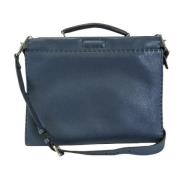 Pre-owned Leather handbags Fendi Vintage , Blue , Dames