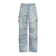 Jeans met logo Balenciaga , Blue , Heren