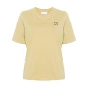 T-Shirts Maison Kitsuné , Yellow , Dames