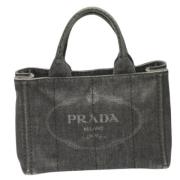 Pre-owned Denim totes Prada Vintage , Black , Dames