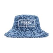 Denim bucket hat Versace , Blue , Dames