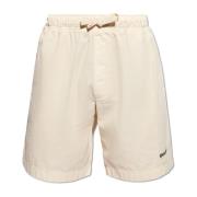 Shorts met logo Palm Angels , Beige , Heren