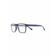 Blauwe Clip Zonnebril Emporio Armani , Blue , Heren