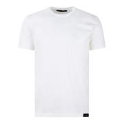 Slim Fit Katoenen T-Shirt Ss24 Low Brand , White , Heren