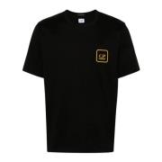 Zwart Ronde Hals Bedrukt T-shirt C.p. Company , Black , Heren