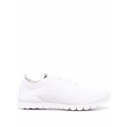 Witte Stretch Low-Top Sneakers Kiton , White , Heren