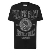 Zwarte T-shirts en Polos Philipp Plein , Black , Heren