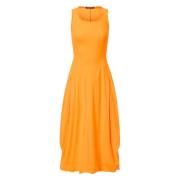 Midi Dresses High , Orange , Dames