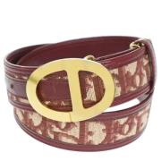 Pre-owned Leather belts Dior Vintage , Red , Dames