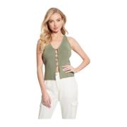 Sleeveless Tops Guess , Green , Dames