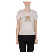 Bear Box T-Shirt Dames Collectie Only , Beige , Dames