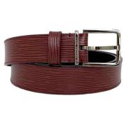 Pre-owned Leather belts Louis Vuitton Vintage , Red , Heren