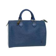 Pre-owned Leather handbags Louis Vuitton Vintage , Blue , Dames