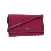 Pre-owned Nylon wallets Prada Vintage , Pink , Dames