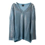 Luxe Oversize Crew Neck Sweater Avant Toi , Multicolor , Dames