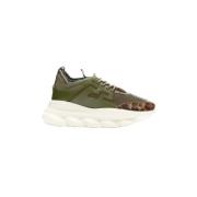 Pre-owned Fabric sneakers Versace Pre-owned , Green , Dames