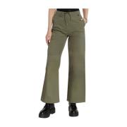 Wide Trousers Calvin Klein , Green , Dames