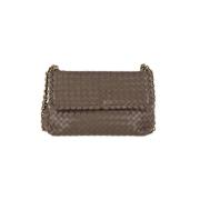 Pre-owned Leather shoulder-bags Bottega Veneta Vintage , Brown , Dames