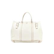 Pre-owned Leather prada-bags Prada Vintage , White , Dames