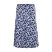 Wijd Multicolor Rok Sketch Roberto sarto , Blue , Dames