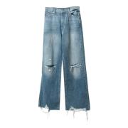 Distressed Wideleg Jeans 7 For All Mankind , Blue , Dames