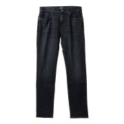 Slimmy Fit Jeans 7 For All Mankind , Black , Heren