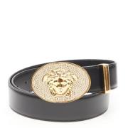 Pre-owned Leather belts Versace Pre-owned , Black , Dames