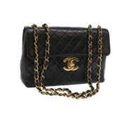 Pre-owned Leather chanel-bags Chanel Vintage , Black , Dames