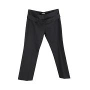 Pre-owned Cotton bottoms Miu Miu Pre-owned , Black , Dames