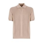 Beige Polo Shirt met Kraag Brunello Cucinelli , Beige , Heren