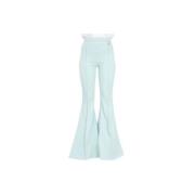 Stijlvolle Hoge Taille Broek Elisabetta Franchi , Blue , Dames