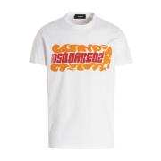 Heren T-Shirt S71Gd1133 Wit Dsquared2 , White , Heren